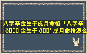 八字辛金生于戌月命格「八字辛 💐 金生于 🌹 戌月命格怎么样」